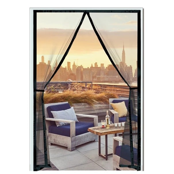Magnetická sieť proti hmyzu do dverí 135x225 cm automatické zatváranie sklené vlákno jednoduchá inštalácia bez náradia pre domácnosť 1
