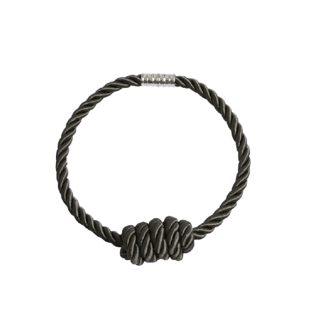 Magnetické pásky na záclony ozdobný úvaz 49 cm polyester a magnet dekorativní pásek pro sepnutí závěsů a záclon černá