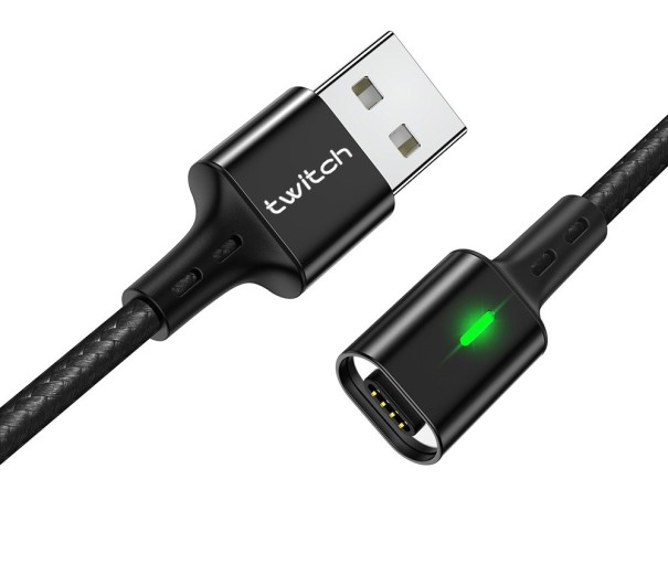 Magnetický dátový USB kábel K459 čierna 50 cm