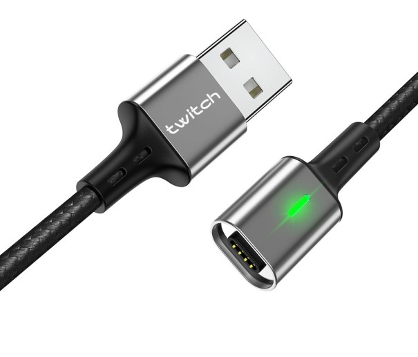 Magnetický datový USB kabel K459 šedá 50 cm