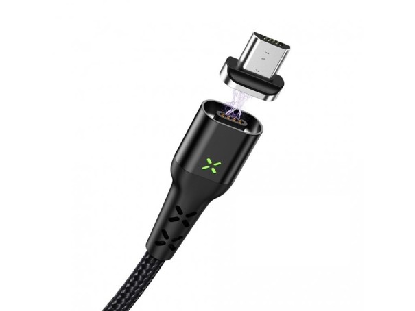Magnetický datový USB kabel K464 černá 1 m 1