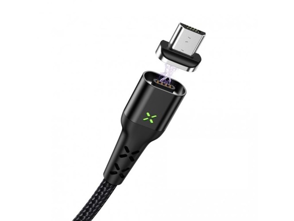 Magnetický dátový USB kábel K464 čierna 1 m 1