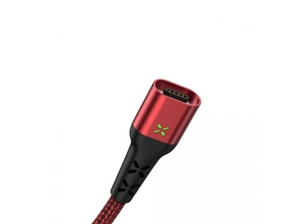 Magnetický datový USB kabel K465 červená 3 m