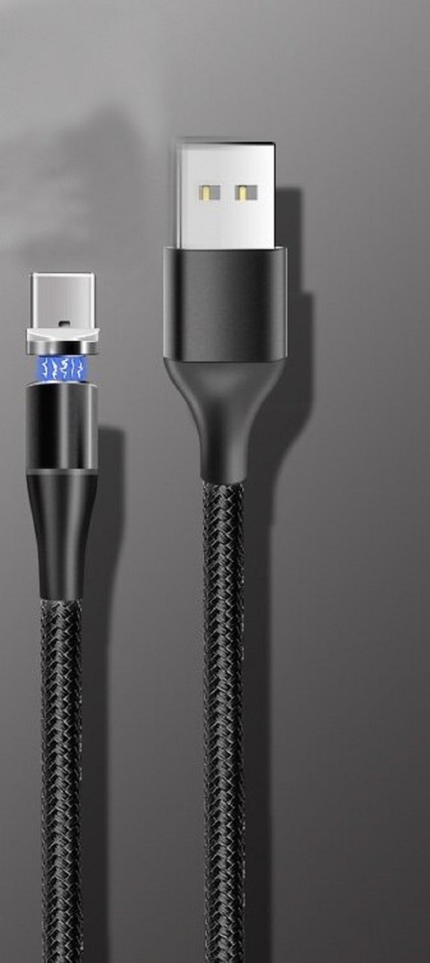 Magnetický dátový USB kábel K504 čierna 1 m 2