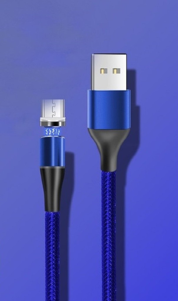 Magnetický datový USB kabel K504 modrá 2 m 1