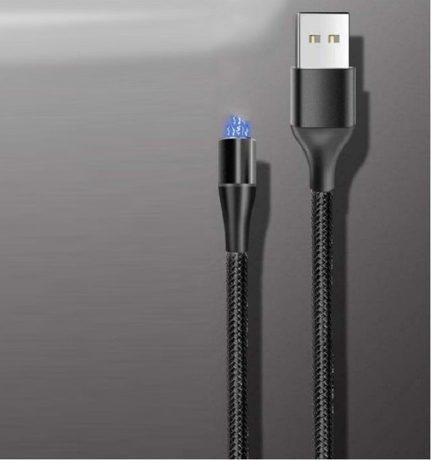 Magnetický dátový USB kábel K505 čierna 1 m
