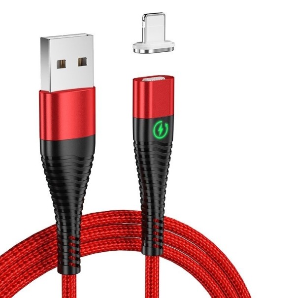 Magnetický datový USB kabel K556 červená 1