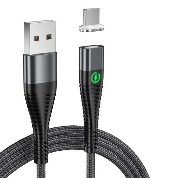 Magnetický dátový USB kábel K556 sivá 2