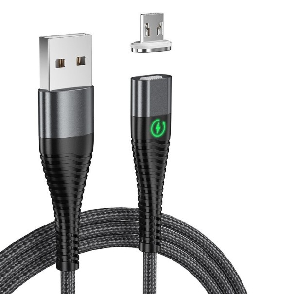 Magnetický dátový USB kábel K556 sivá 3