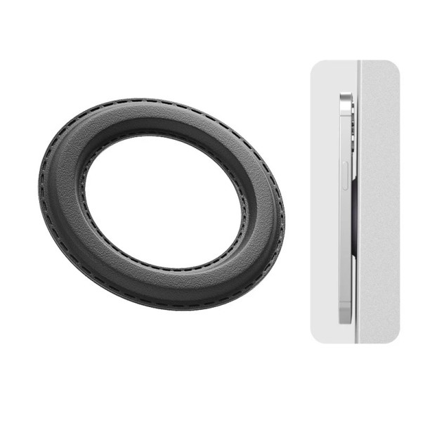 Magnetický držák 360° kruh pro iPhone 14 13 12 Univerzální otočný držák na telefon Magnetický kroužek černá