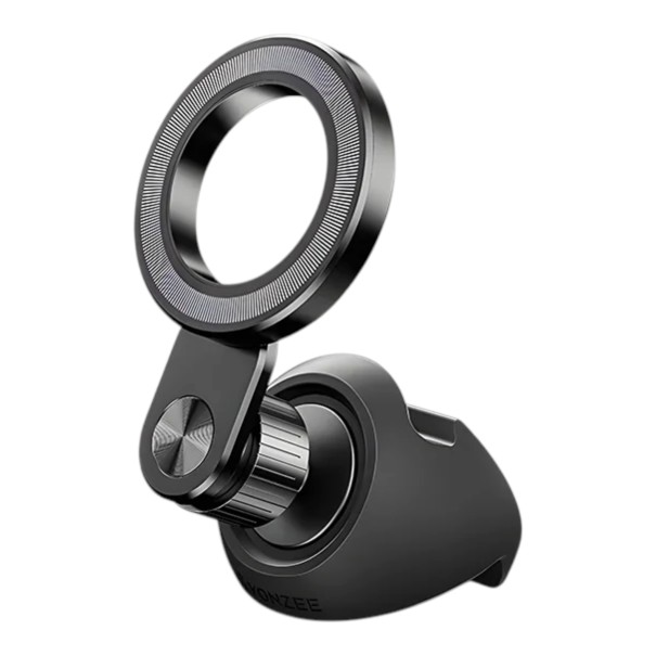 Magnetický držák na mobil do auta Kompatibilní s MagSafe Otočný o 360 stupňů Zinková slitina a silikon Černý Na palubní desku 1
