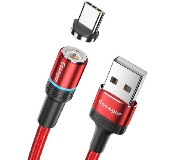 Magnetický nabíjací USB kábel červená 2