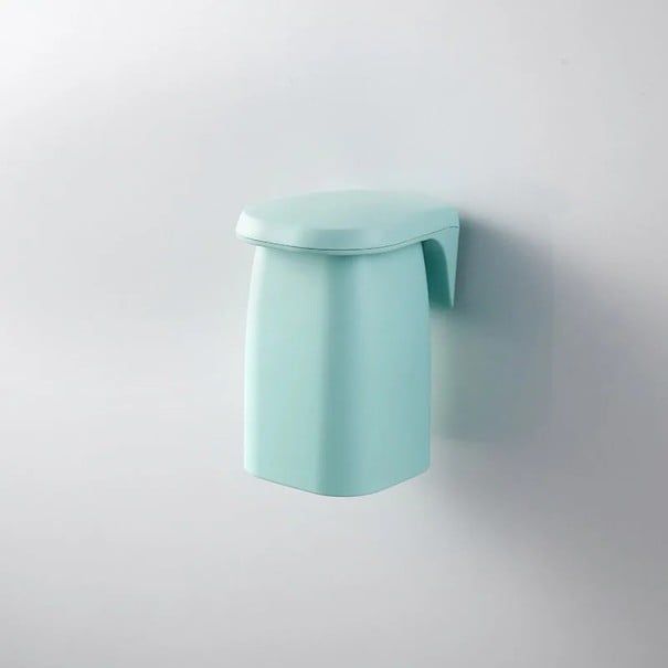 Magnetický nástenný držiak na kelímok 10,5 x 6,5 x 8 cm ABS kúpeľňový držiak na kelímok na ústnu vodu Otočené sušenie Hygienický organizér tyrkysová