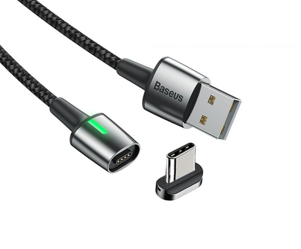 Magnetický USB dátový kábel čierna 3