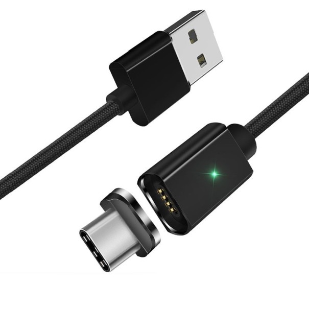 Magnetický USB dátový kábel K442 čierna 2 m 2