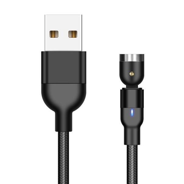 Magnetický USB kábel 1 m čierna