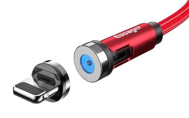 Magnetický USB kabel K531 červená 1 m 3