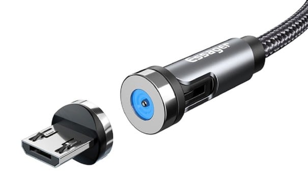 Magnetický USB kábel K531 čierna 2 m 1