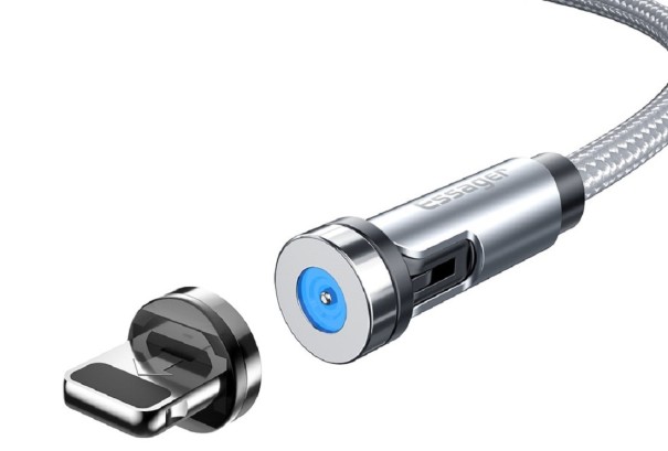 Magnetický USB kabel K531 stříbrná 1 m 3