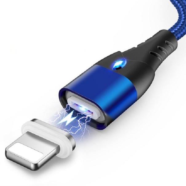 Magnetický USB kabel QC 3.0 modrá 1 m 1
