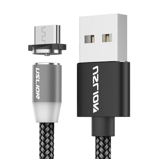 Magnetický USB nabíjací kábel K434 čierna 1 m 2