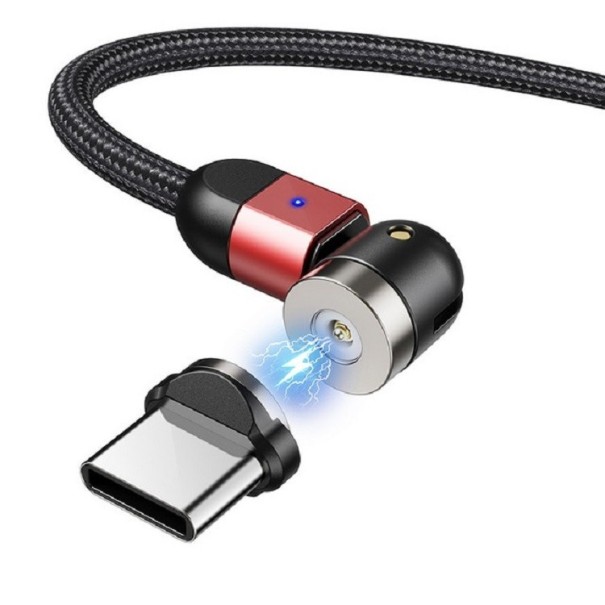 Magnetický USB nabíjací kábel s konektorom červená 2 m 2