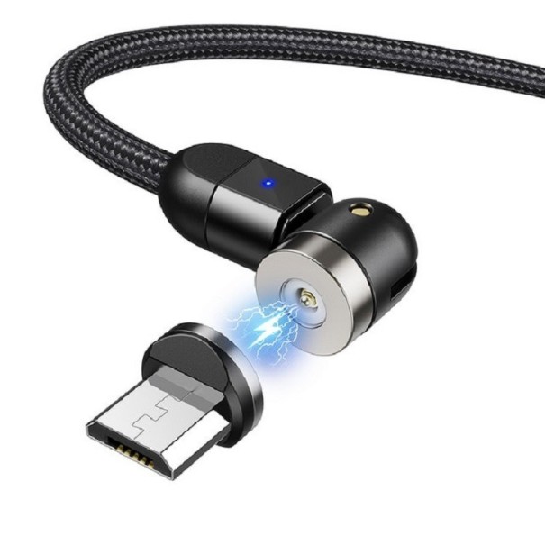 Magnetický USB nabíjací kábel s konektorom čierna 1 m 1