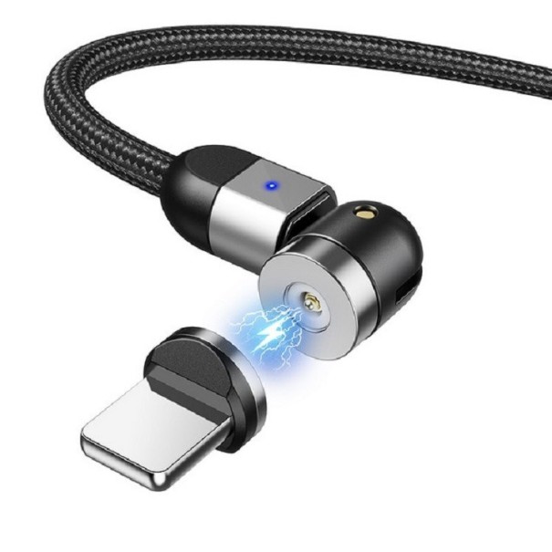 Magnetický USB nabíjací kábel s konektorom strieborná 2 m 3