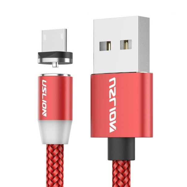 Magnetický USB nabíjecí kabel K434 červená 1 m 1