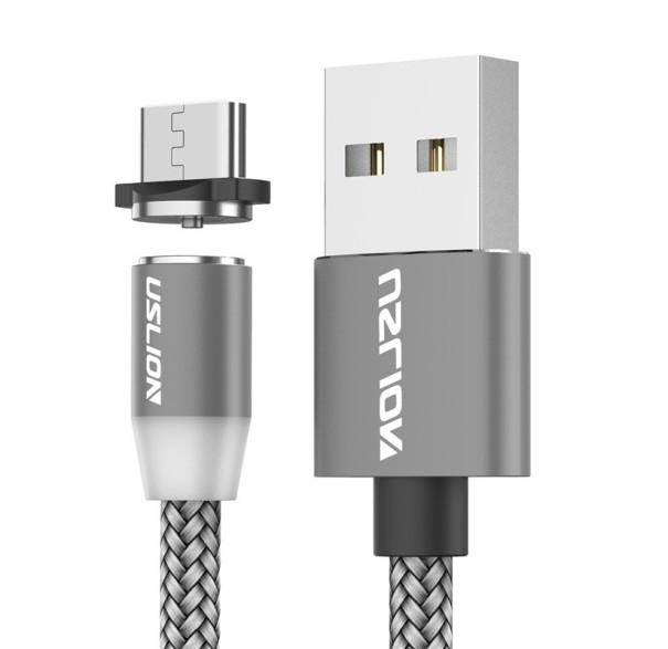 Magnetický USB nabíjecí kabel K434 šedá 1 m 2