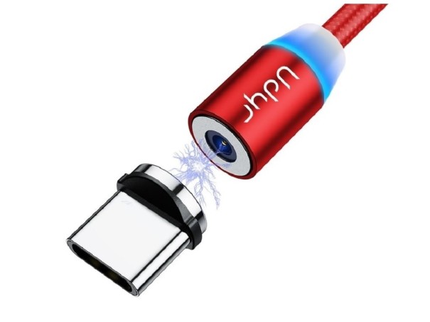 Magnetický USB nabíjecí kabel K468 červená 2 m 2