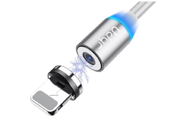 Magnetický USB nabíjecí kabel K468 stříbrná 1 m 3