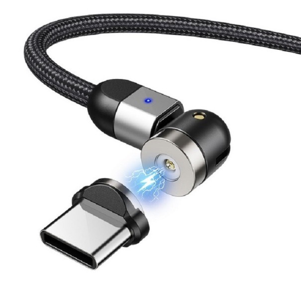 Magnetický USB nabíjecí kabel s konektorem stříbrná 1 m 2