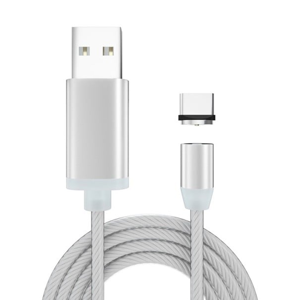 Magnetikus USB töltő világító kábel K467 2 m 2