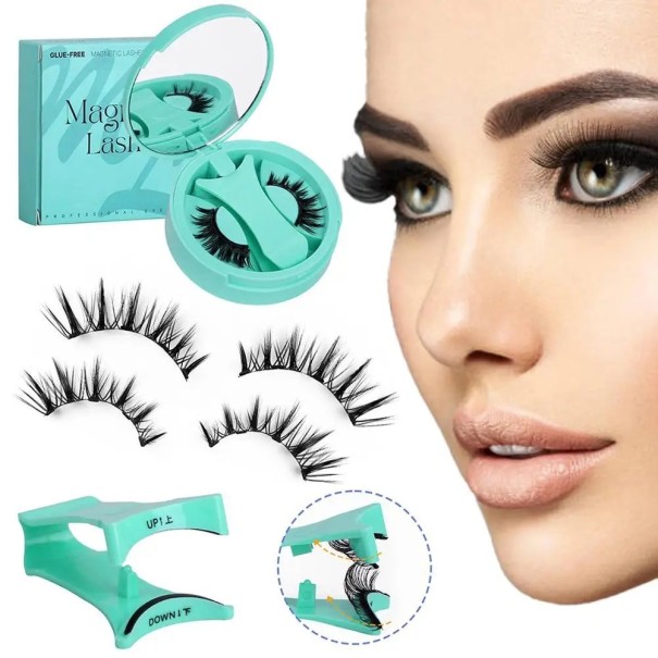 Magnetische 3D künstliche Wimpern 8–11 mm Langanhaltend wasserfest natürlicher Look Wiederverwendbare Wimpern mit magnetischer Pinzette 1