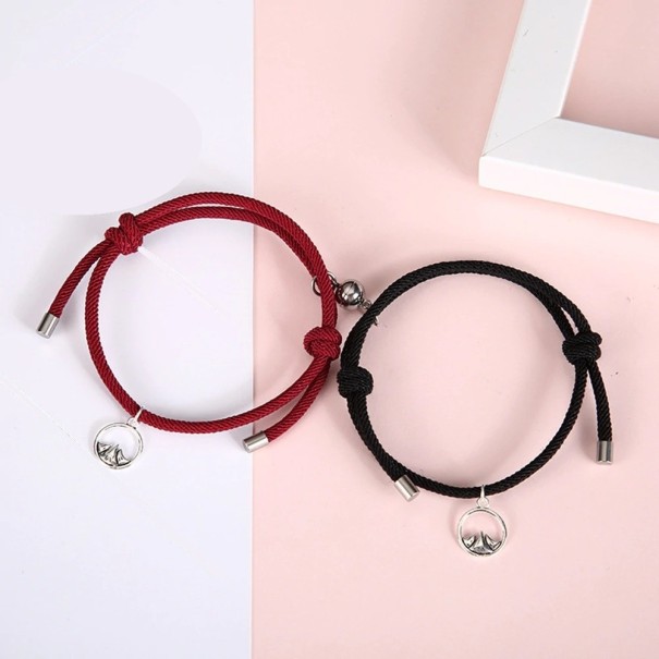 Magnetische armband met touwtjes voor koppels (2 stuks)