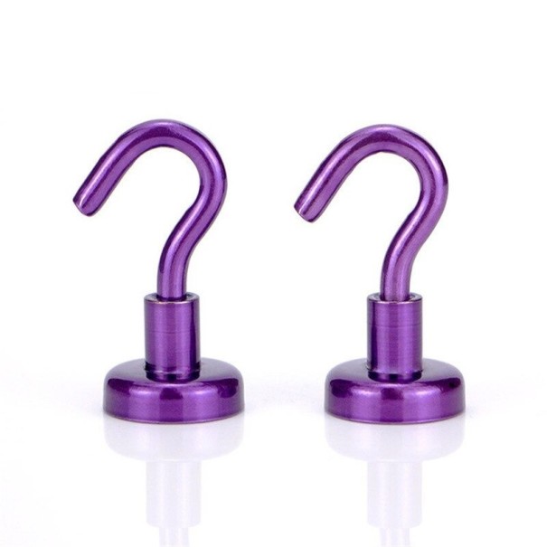 Magnetische haak 2 stuks paars