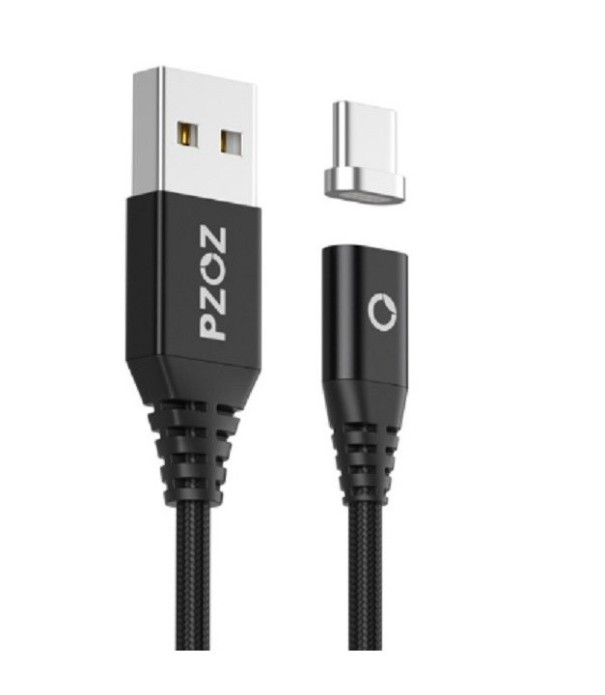 Magnetische kabel type C, voor Apple, micro USB J1380 zwart 1 m Typ C