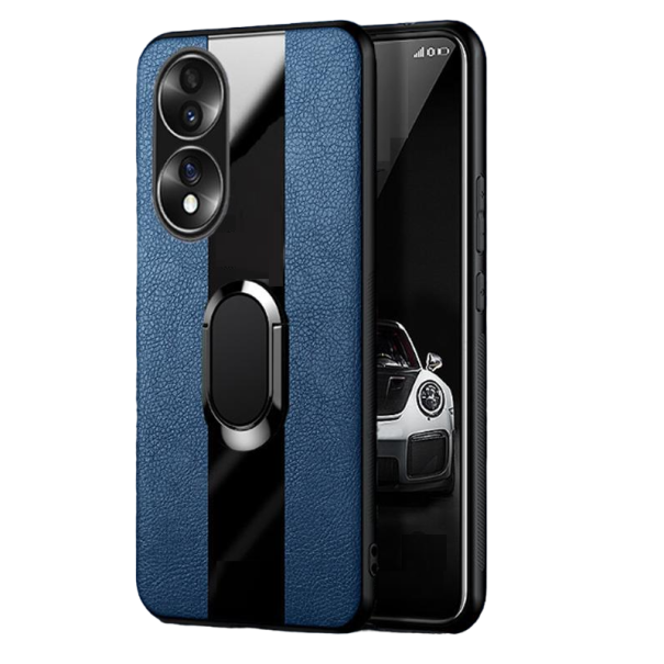 Magnetische Lederhülle für Honor 70 blau