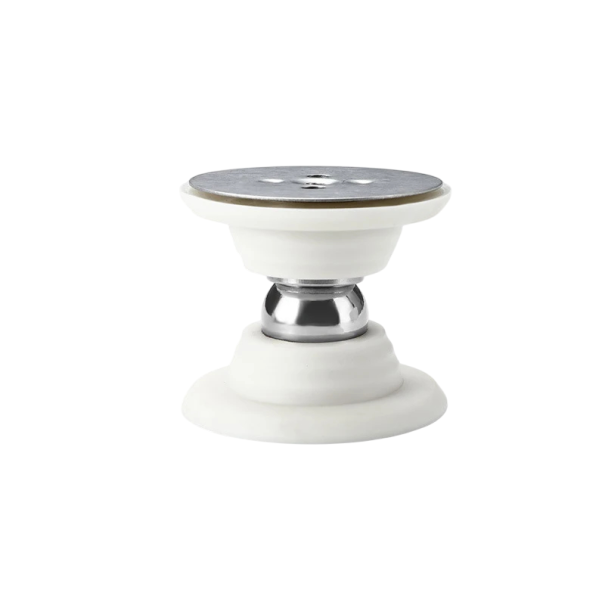 Magnetische roestvrijstalen deurstop met siliconen Houder voor keukendeuren Caravan Camper Boot Stabiele magnetische stop 53x46x53cm wit