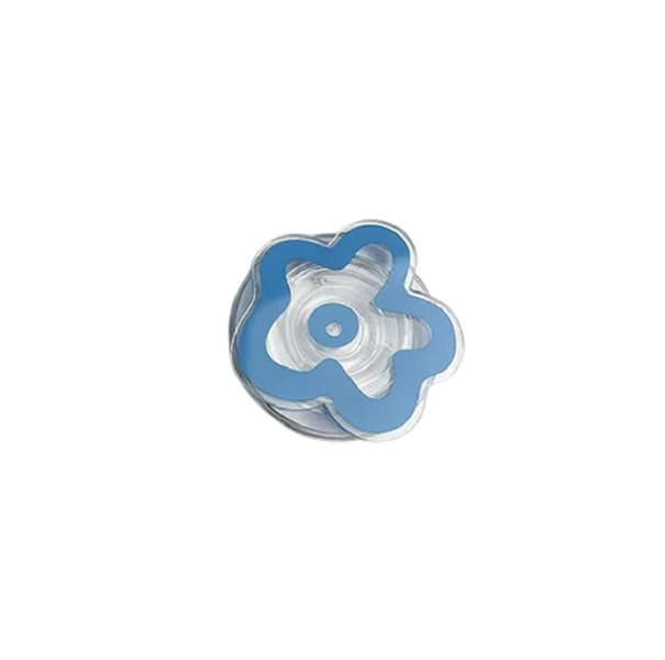 Magnetische telefoonhouder voor iPhone Plastic bloemenstandaard met magneet Stijlvolle decoratieve houder voor mobiel op bureau en in de auto blauw