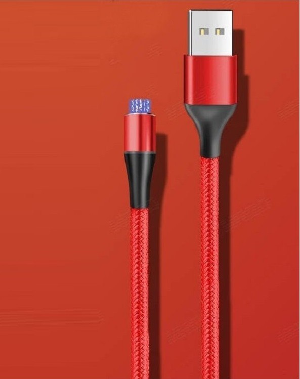 Magnetische USB-datakabel K505 rood 1 m