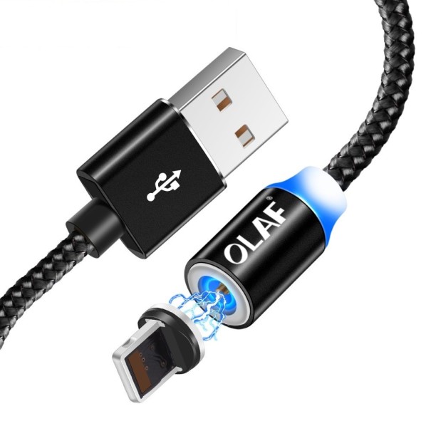 Magnetische USB-oplaadkabel K461 zwart 1 m 1