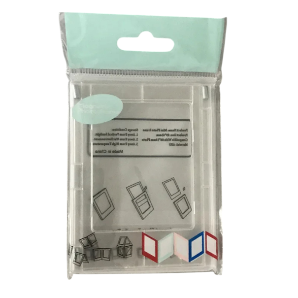 Magnetisk Polaroid fotoramme 8,8 x 6,3 cm lille akryl fotokortramme gennemsigtig mini fotoramme til bord transparent