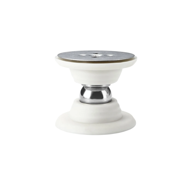 Magnetisk silikone dørstopper 53 x 46 mm Rustfrit stål Stødabsorber Samleklæbende eller skruemontering Fjederdæmper Dørblokerer hvid