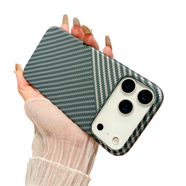 Magnetisk trådløs cover til iPhone 17 Pro Max Luksuriøs kulfiber tekstur Ultrathin beskyttelsescover Solid design 6