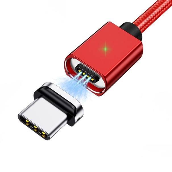Magnetisk USB-kabel K476 rød 2 m 2
