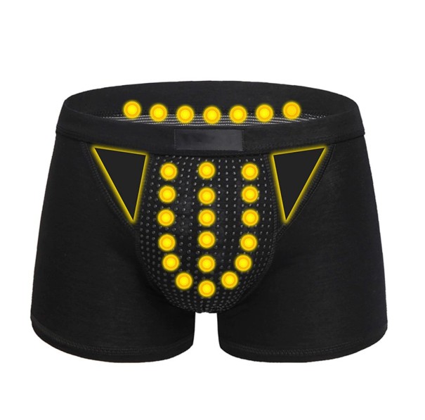 Magnetiske boksershorts til mænd sort XL