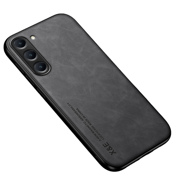Magnetiskt läderfodral till Samsung Galaxy S23 svart