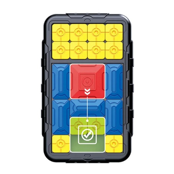 Magnetiskt skjutpussel 20 x 12 cm Logikspel med siffror och bilder Pedagogisk hjärnteaser för barn och vuxna Minnes- och tanketräning svart